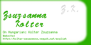 zsuzsanna kolter business card